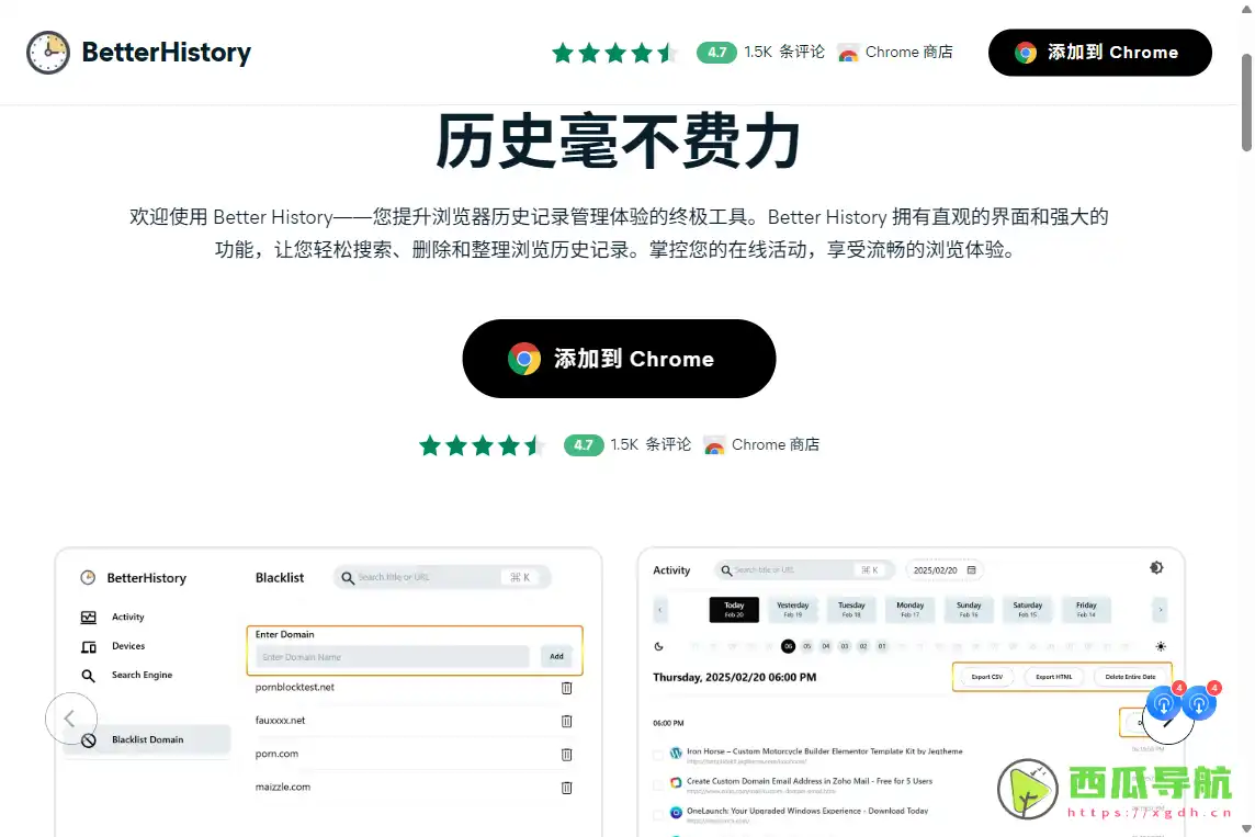 BetterHistory:智能浏览历史管理与记录整理工具