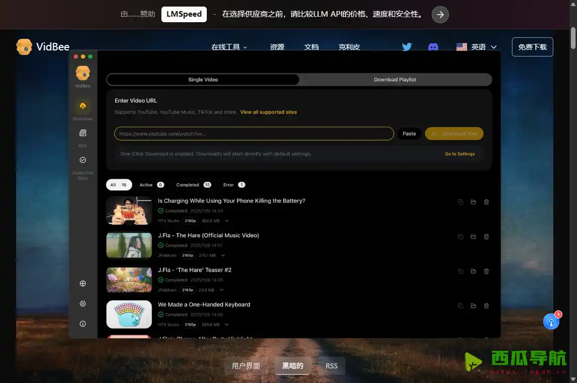 VidBee：免费开源视频下载工具与多平台内容管理平台