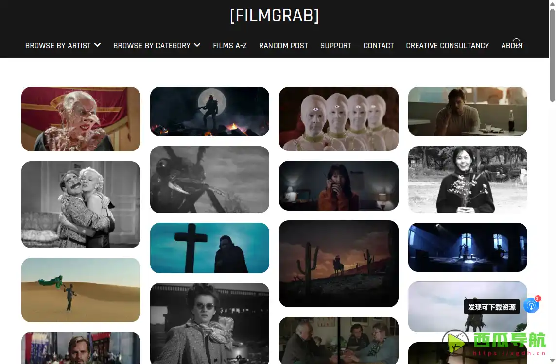 FILMGRAB:高清电影截图浏览与视觉灵感收集平台