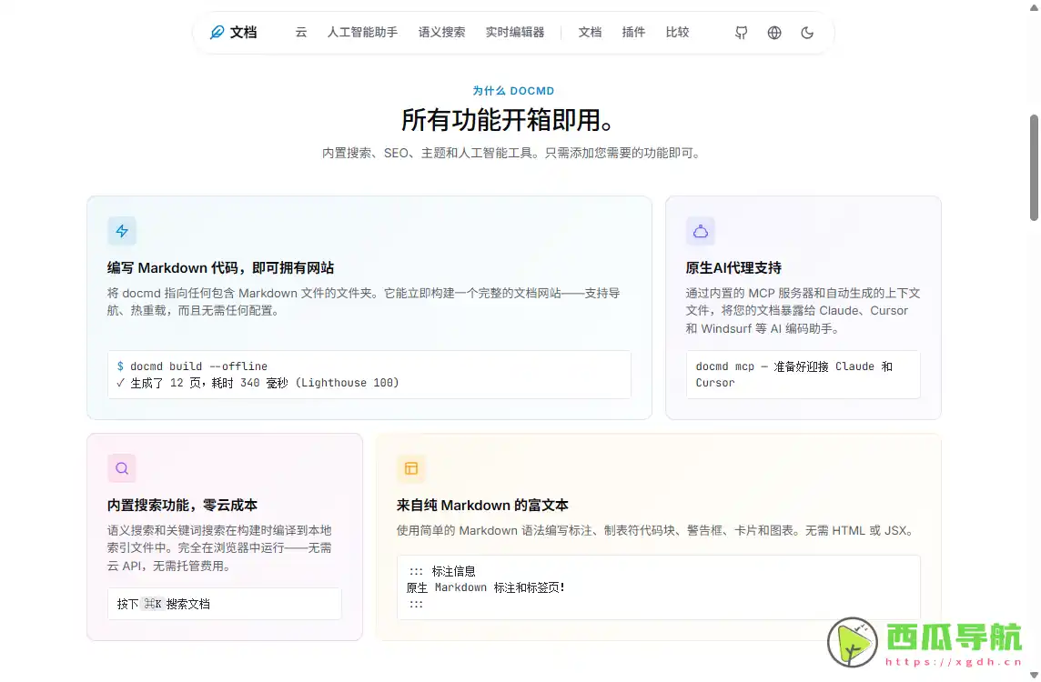Docmd：Markdown文档生成与静态网站构建工具