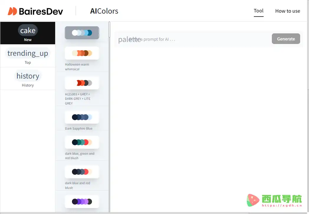 AI Colors：免费在线 AI 配色方案生成与实时预览工具
