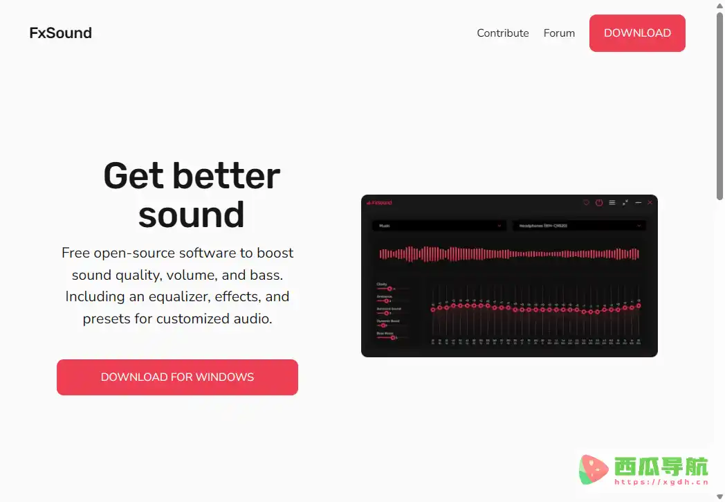 FxSound：免费 Windows 音效增强与电脑音质优化工具