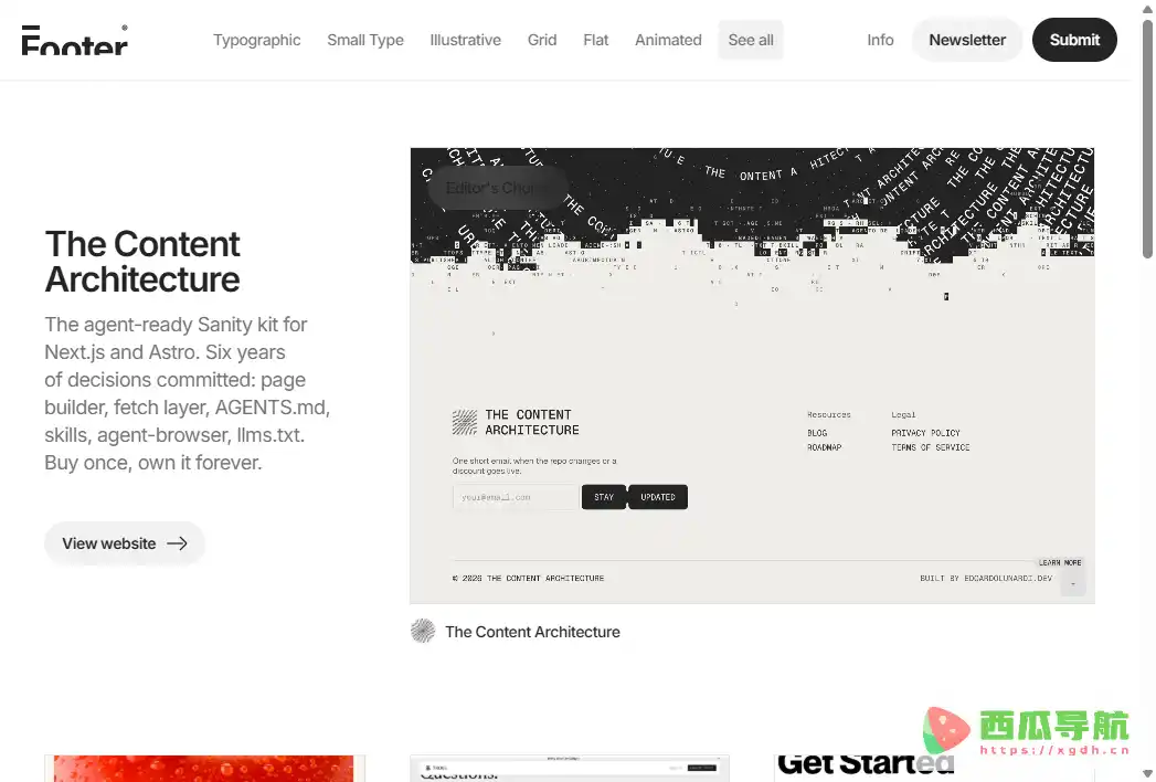 Footer：网页页脚设计灵感与优秀网站底部案例画廊