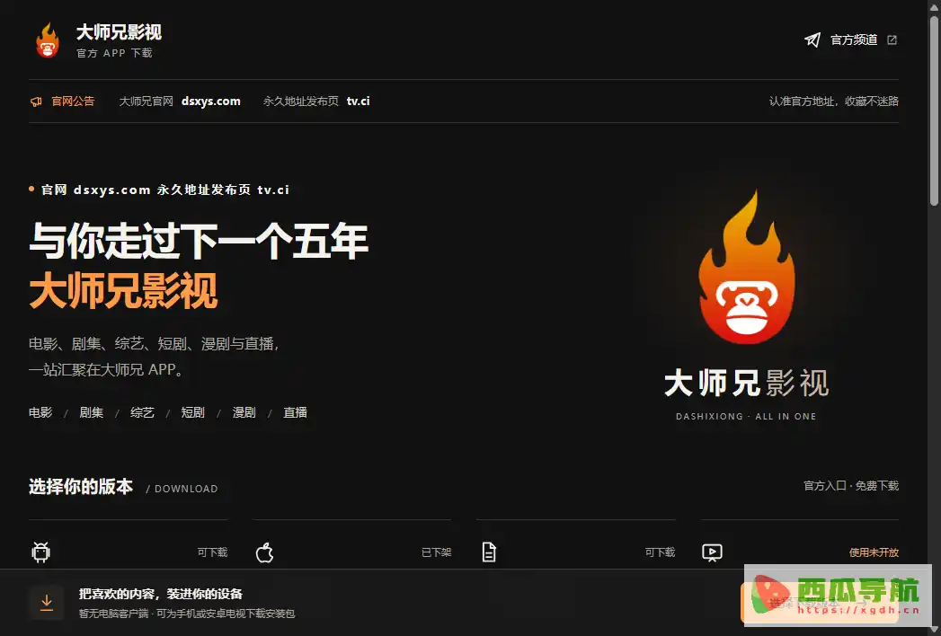 大师兄影视：全球影视资源在线观看与多设备追剧平台
